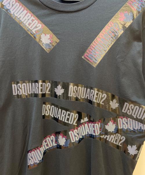 DSQUARED2（ディースクエアード）DSQUARED2 (ディースクエアード) 半袖カットソー ブラック サイズ:Sの古着・服飾アイテム
