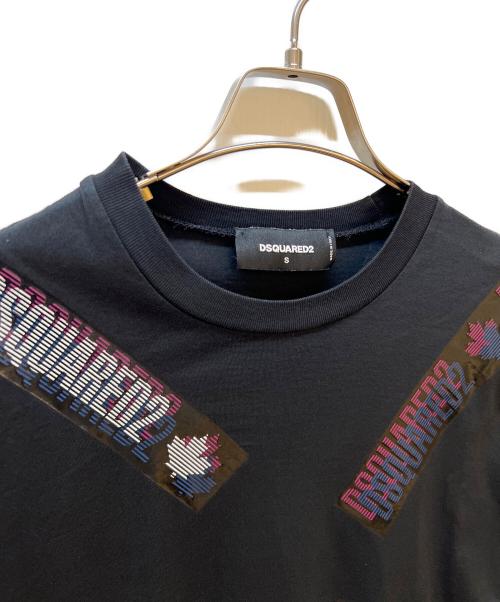 DSQUARED2（ディースクエアード）DSQUARED2 (ディースクエアード) 半袖カットソー ブラック サイズ:Sの古着・服飾アイテム