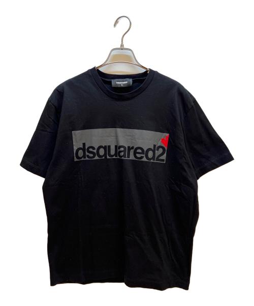 DSQUARED2（ディースクエアード）DSQUARED2 (ディースクエアード) 半袖カットソー ブラック サイズ:XLの古着・服飾アイテム