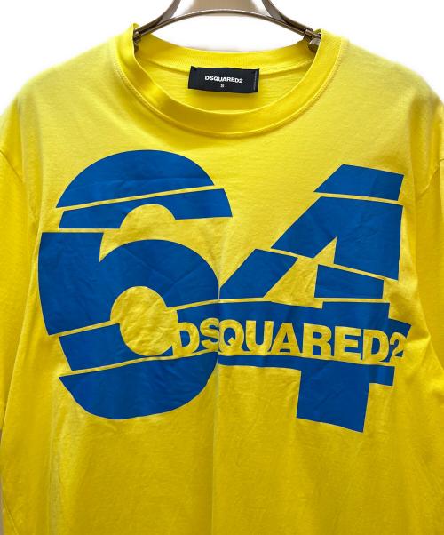 DSQUARED2（ディースクエアード）DSQUARED2 (ディースクエアード) 半袖カットソー イエロー サイズ:Sの古着・服飾アイテム