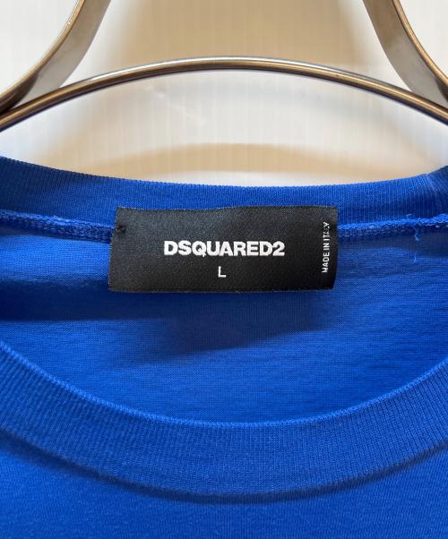 DSQUARED2（ディースクエアード）DSQUARED2 (ディースクエアード) 半袖カットソー ブルー サイズ:Lの古着・服飾アイテム