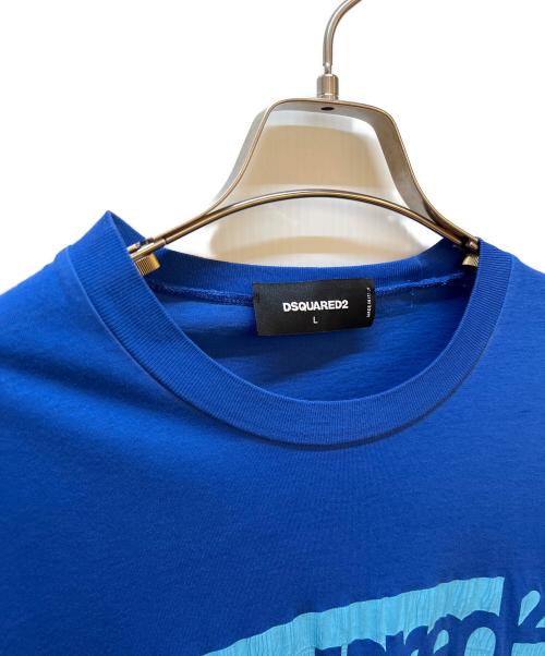 DSQUARED2（ディースクエアード）DSQUARED2 (ディースクエアード) 半袖カットソー ブルー サイズ:Lの古着・服飾アイテム