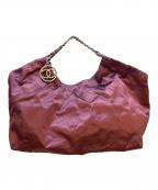 CHANELシャネル）の古着「チェーンハンドバッグ/ココカバス」｜ワインレッド