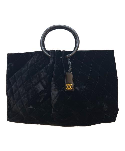 CHANEL（シャネル）CHANEL (シャネル) サークルハンドバッグ ブラックの古着・服飾アイテム