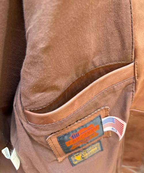 FREEDOM（フリーダム）FREEDOM (フリーダム) レザージャケット ブラウン サイズ:40の古着・服飾アイテム