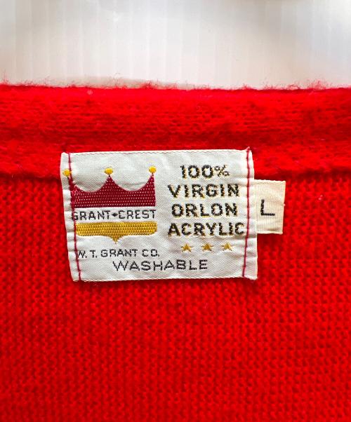GRANT-CREST（グラントクレスト）GRANT-CREST (グラントクレスト) 厚手カーディガン レッド サイズ:Lの古着・服飾アイテム