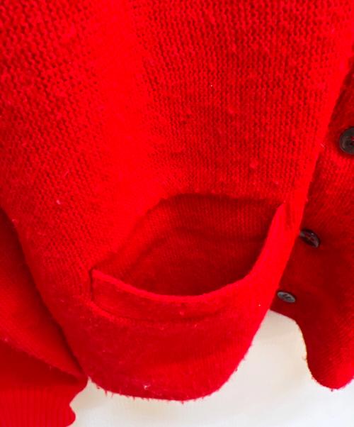 GRANT-CREST（グラントクレスト）GRANT-CREST (グラントクレスト) 厚手カーディガン レッド サイズ:Lの古着・服飾アイテム