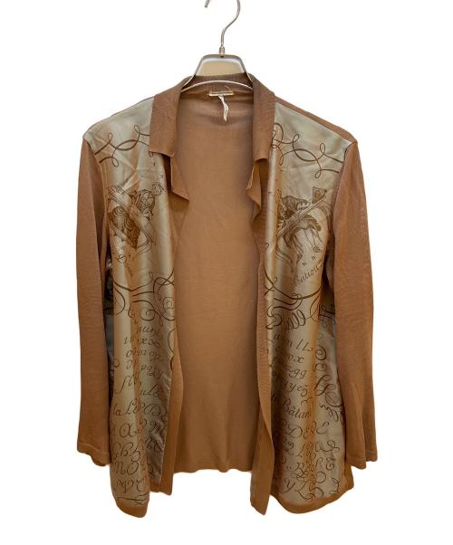HERMES（エルメス）HERMES (エルメス) 薄手カーディガン ブラウン サイズ:MEの古着・服飾アイテム
