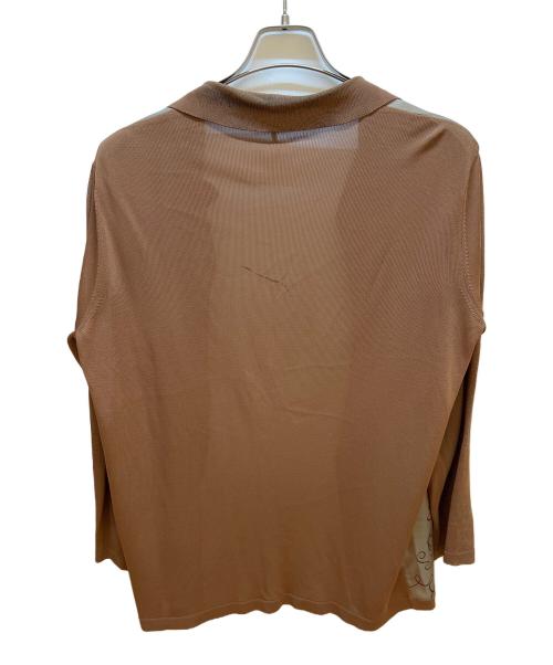 HERMES（エルメス）HERMES (エルメス) 薄手カーディガン ブラウン サイズ:MEの古着・服飾アイテム