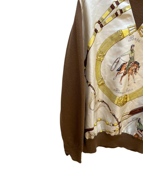 HERMES（エルメス）HERMES (エルメス) 薄手ニット ブラウン サイズ:40の古着・服飾アイテム