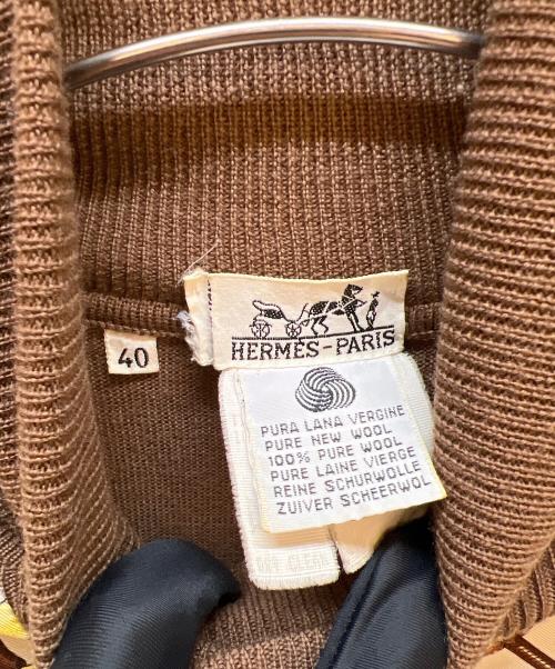 HERMES（エルメス）HERMES (エルメス) 薄手ニット ブラウン サイズ:40の古着・服飾アイテム