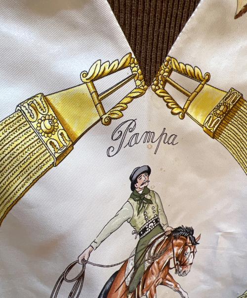 HERMES（エルメス）HERMES (エルメス) 薄手ニット ブラウン サイズ:40の古着・服飾アイテム