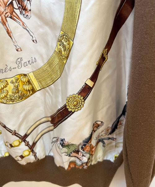 HERMES（エルメス）HERMES (エルメス) 薄手ニット ブラウン サイズ:40の古着・服飾アイテム