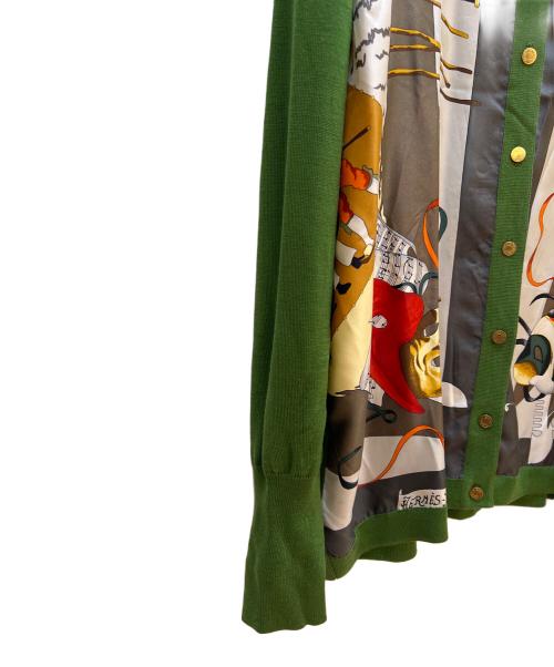 HERMES（エルメス）HERMES (エルメス) 薄手カーディガン 黄緑 サイズ:42の古着・服飾アイテム