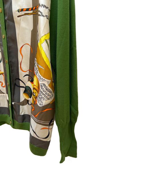 HERMES（エルメス）HERMES (エルメス) 薄手カーディガン 黄緑 サイズ:42の古着・服飾アイテム