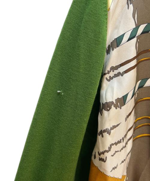 HERMES（エルメス）HERMES (エルメス) 薄手カーディガン 黄緑 サイズ:42の古着・服飾アイテム
