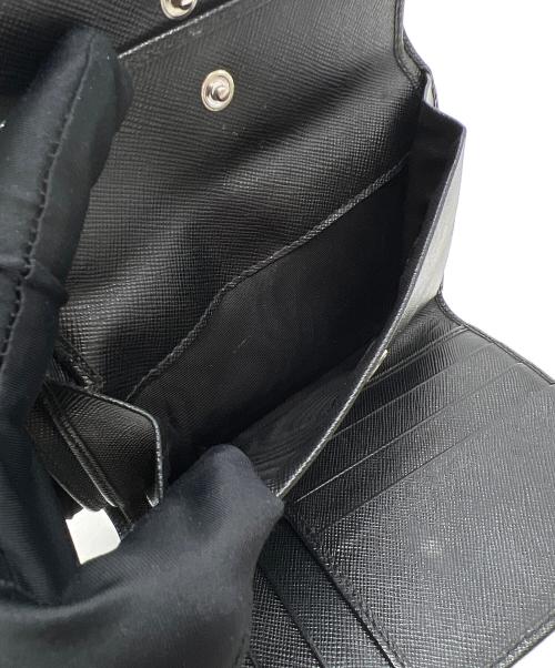 PRADA（プラダ）PRADA (プラダ) 3つ折り財布 ブラックの古着・服飾アイテム