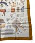 中古・古着 HERMES (エルメス) シルクスカーフ/カレ90 ベージュ 未使用品：42000円