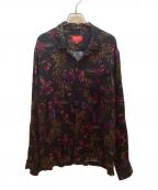 SUPREMEシュプリーム）の古着「長袖シャツ」｜ブラック×レッド×ブラウン