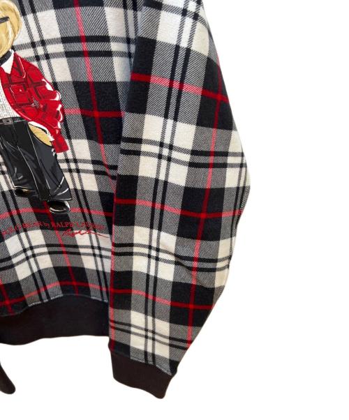 POLO RALPH LAUREN（ポロ・ラルフローレン）POLO RALPH LAUREN (ポロ・ラルフローレン) クルーネックスウェット ブラウン×ホワイト サイズ:XSの古着・服飾アイテム