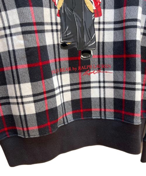 POLO RALPH LAUREN（ポロ・ラルフローレン）POLO RALPH LAUREN (ポロ・ラルフローレン) クルーネックスウェット ブラウン×ホワイト サイズ:XSの古着・服飾アイテム