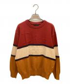 Christian Diorクリスチャン ディオール）の古着「厚手ニット」｜レッド×ホワイト×オレンジ