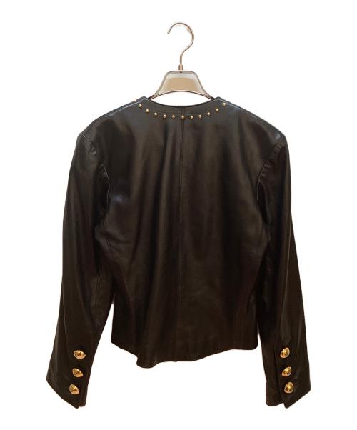 Yves Saint Laurent（イヴサンローラン）Yves Saint Laurent (イヴサンローラン) レザージャケット ブラック サイズ:36の古着・服飾アイテム