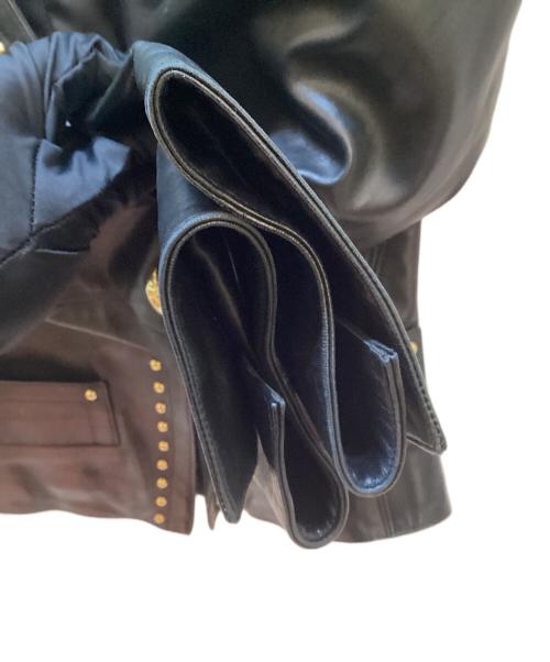 Yves Saint Laurent（イヴサンローラン）Yves Saint Laurent (イヴサンローラン) レザージャケット ブラック サイズ:36の古着・服飾アイテム