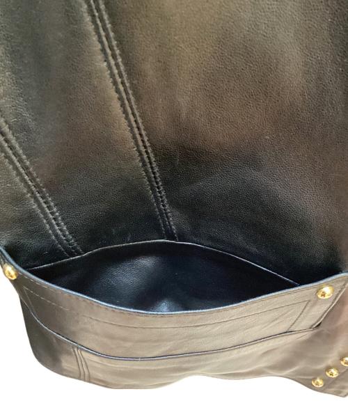 Yves Saint Laurent（イヴサンローラン）Yves Saint Laurent (イヴサンローラン) レザージャケット ブラック サイズ:36の古着・服飾アイテム