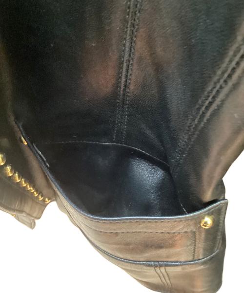 Yves Saint Laurent（イヴサンローラン）Yves Saint Laurent (イヴサンローラン) レザージャケット ブラック サイズ:36の古着・服飾アイテム