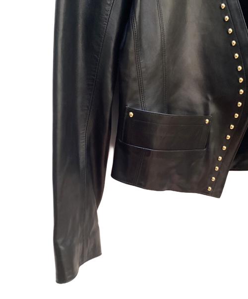 Yves Saint Laurent（イヴサンローラン）Yves Saint Laurent (イヴサンローラン) レザージャケット ブラック サイズ:36の古着・服飾アイテム