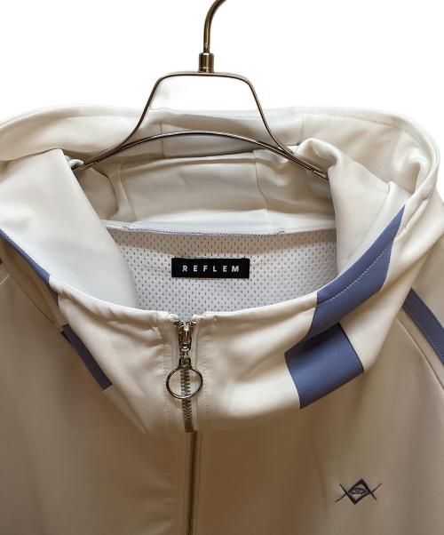 REFLEM（レフレム）REFLEM (レフレム) ジップパーカー ホワイト×スカイブルー サイズ:FREEの古着・服飾アイテム