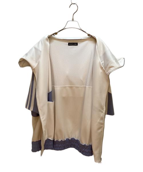 REFLEM（レフレム）REFLEM (レフレム) ジップパーカー ホワイト×スカイブルー サイズ:FREEの古着・服飾アイテム