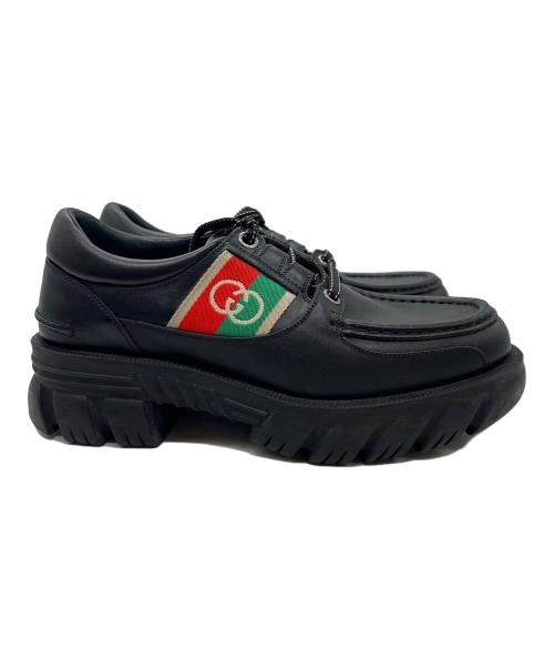 GUCCI（グッチ）GUCCI (グッチ) レザーシューズ ブラック サイズ:6の古着・服飾アイテム