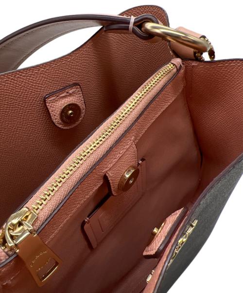 COACH（コーチ）COACH (コーチ) 2WAYショルダーバッグ ブラウン×ピンクの古着・服飾アイテム