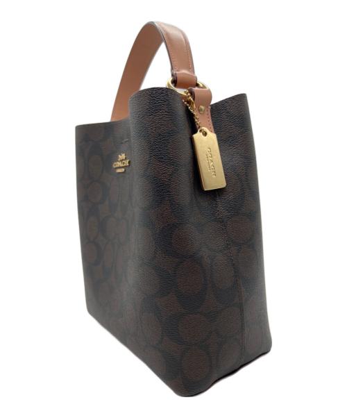 COACH（コーチ）COACH (コーチ) 2WAYショルダーバッグ ブラウン×ピンクの古着・服飾アイテム