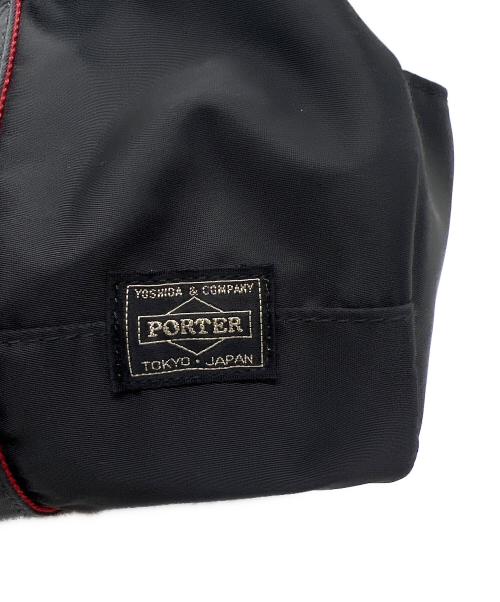 PORTER×ILS（ポーター×イル）PORTER×ILS (ポーター×イル) ミニボストンバッグ ブラック×レッドの古着・服飾アイテム