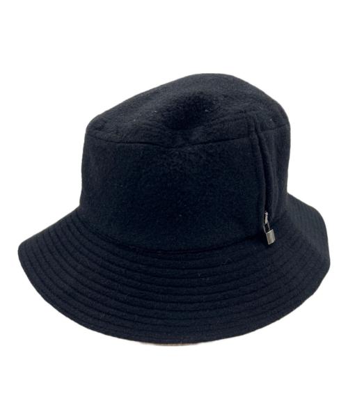 HERMES（エルメス）HERMES (エルメス) バケットハット/カデナチャームバゲットハット ブラック サイズ:57の古着・服飾アイテム