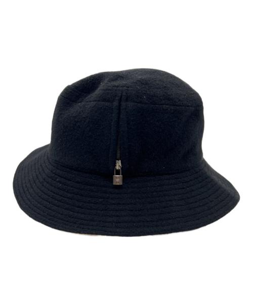 HERMES（エルメス）HERMES (エルメス) バケットハット/カデナチャームバゲットハット ブラック サイズ:57の古着・服飾アイテム