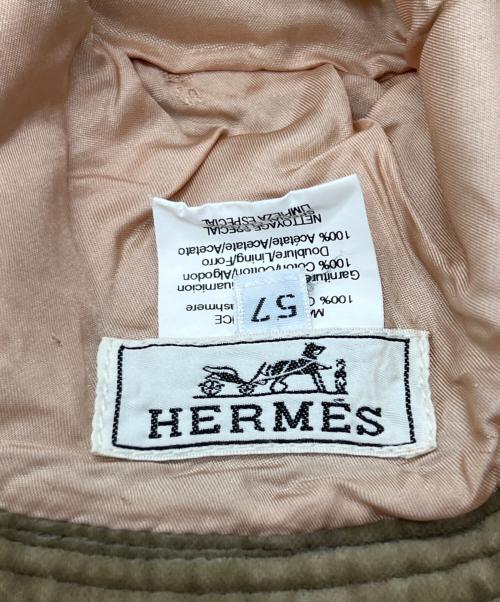 HERMES（エルメス）HERMES (エルメス) バケットハット/カデナチャームバゲットハット ブラック サイズ:57の古着・服飾アイテム