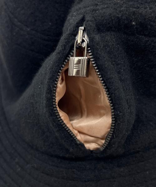 HERMES（エルメス）HERMES (エルメス) バケットハット/カデナチャームバゲットハット ブラック サイズ:57の古着・服飾アイテム