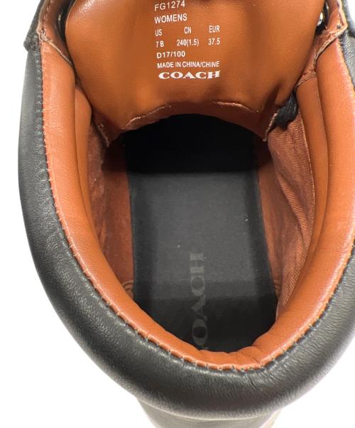 COACH（コーチ）COACH (コーチ) ハイカットスニーカー ブラック サイズ: 24cmの古着・服飾アイテム