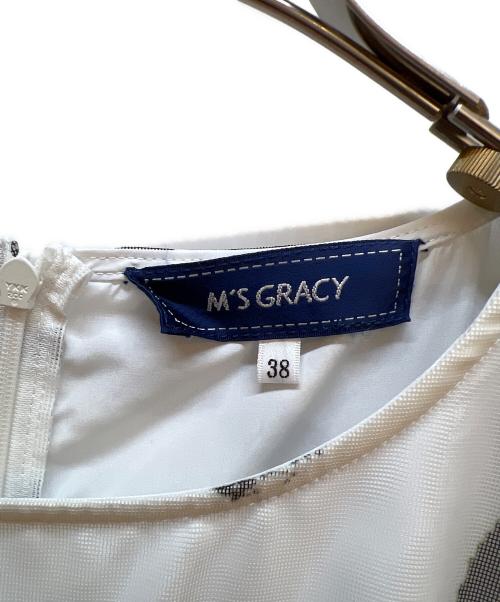 M'S GRACY（エムズグレイシー）M'S GRACY (エムズグレイシー) ノースリーブワンピース ホワイト サイズ:38の古着・服飾アイテム