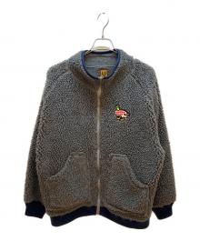 HUMAN MADE（ヒューマンメイド）の古着「フリースボアジャケット」｜グレー