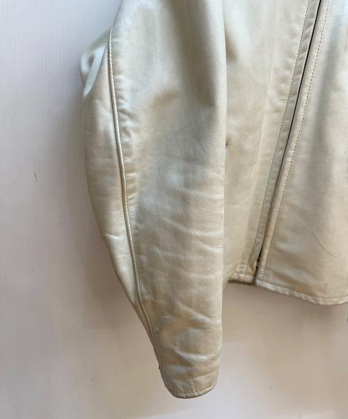 Schott（ショット）Schott (ショット) レザージャケット ホワイト サイズ:40の古着・服飾アイテム