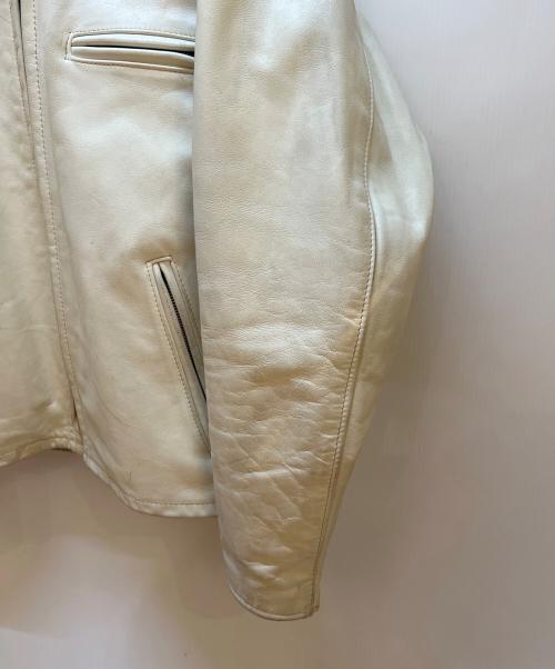 Schott（ショット）Schott (ショット) レザージャケット ホワイト サイズ:40の古着・服飾アイテム