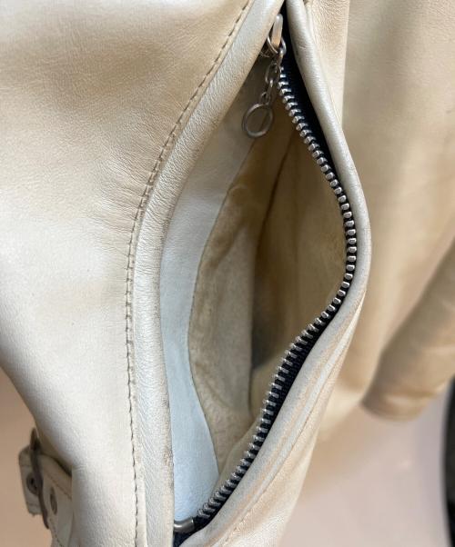 Schott（ショット）Schott (ショット) レザージャケット ホワイト サイズ:40の古着・服飾アイテム