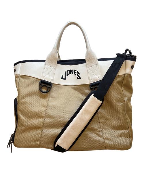 JONES（ジョーンズ）JONES (ジョーンズ) BEAMS GOLF (ビームスゴルフ) ボストンバッグ ベージュ×ホワイトの古着・服飾アイテム