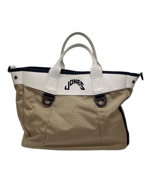 JONES（ジョーンズ）JONES (ジョーンズ) BEAMS GOLF (ビームスゴルフ) ボストンバッグ ベージュ×ホワイトの古着・服飾アイテム