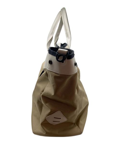 JONES（ジョーンズ）JONES (ジョーンズ) BEAMS GOLF (ビームスゴルフ) ボストンバッグ ベージュ×ホワイトの古着・服飾アイテム